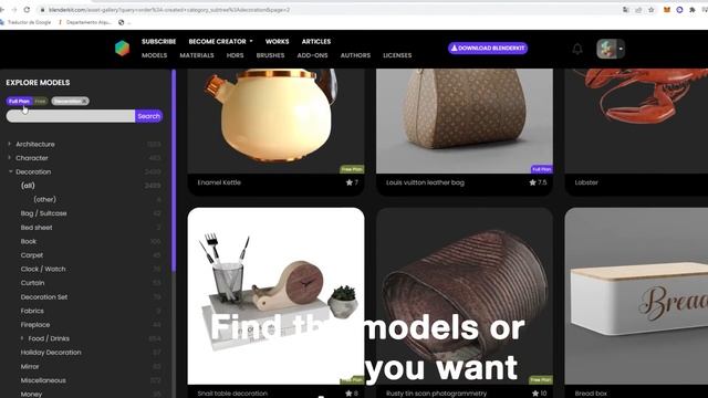 ADD FREE MODELS AND TEXTURES IN BLENDER WITH BLENDERKIT смотреть онлайн