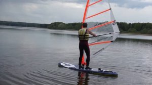 Gladiator 10'7" Windsup - надувная доска  для SUP и WIND серфинга! Обзор и тест!