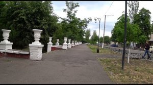 Новая Каховка проспект Днепровский пешая прогулка май июнь 2020 Nova Kahovka