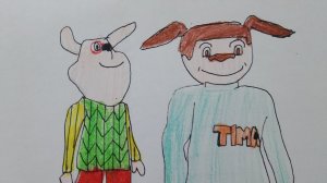 Рисую Тимоху и Генку.