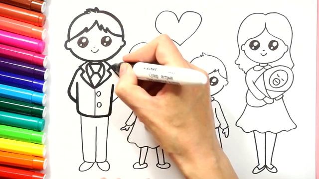 Dibujar Y Colorear Para Los Niños De La Familia&  Dibujo Para Niños
