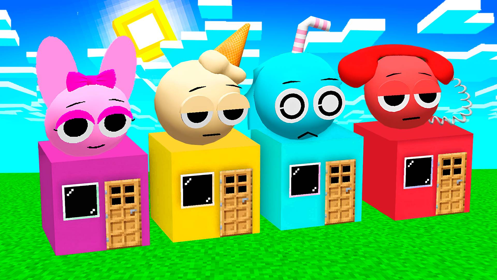 ВЫЖИВАНИЕ В НОВОМ ДОМЕ СПРУНКИ в Майнкрафт! Телефон против Пинки, Аква против Сливочного! смотреть онлайн