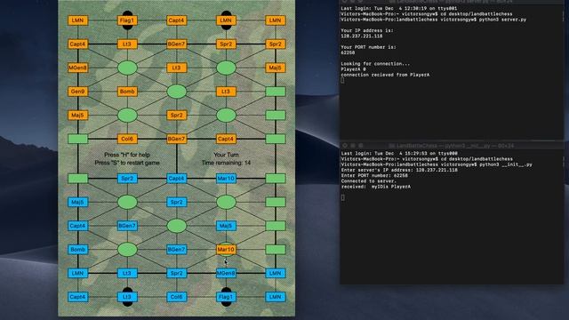 15-112 Term Project - Land Battle Chess смотреть онлайн