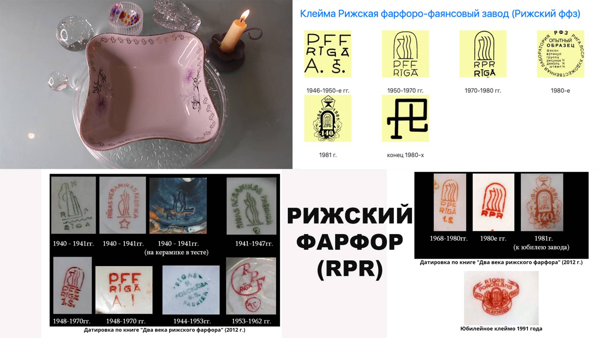 Фарфор времен СССР/Рижский фарфоровый завод /Главный атрибут фарфора