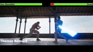 Free Guy (2021) Final Battle with healthbars