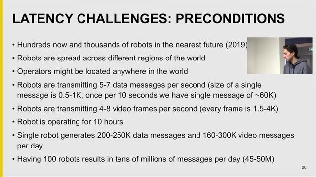 2019.03.28 Pavel Varyukhichev "Achieving low latency communication between services and robots" смотреть онлайн