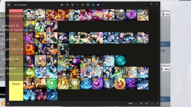 Tier List Mejores Cartas Que debes Subir/Tener | Black Clover Mobile смотреть онлайн
