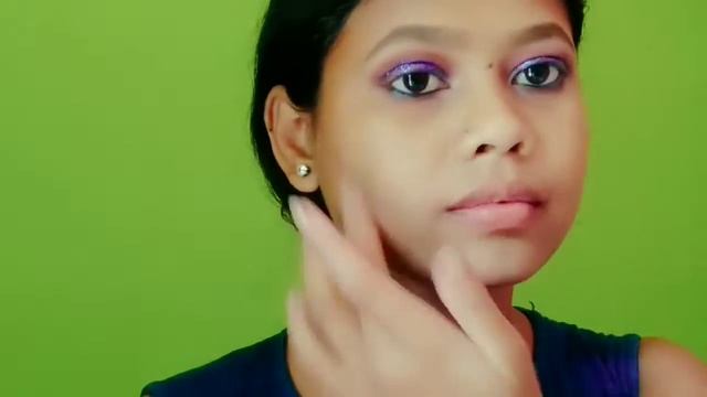 #10|| Blue💙 purple💜 eye makeup tutorial||chalenge||Style & tips by odia jhia💙 смотреть онлайн