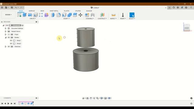 Fusion 360 - Combine Bodies смотреть онлайн