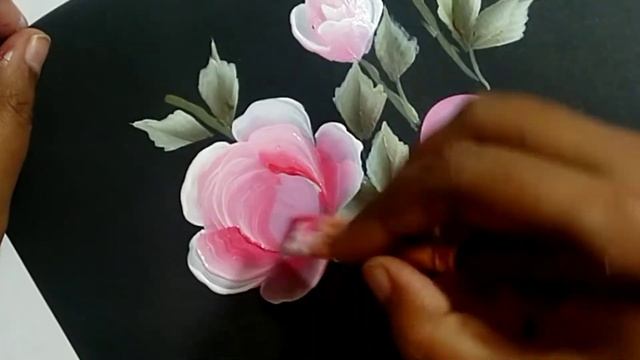 How to make easy and quick Rose Flower with one stroke painting | Creative ideas of flower painting смотреть онлайн