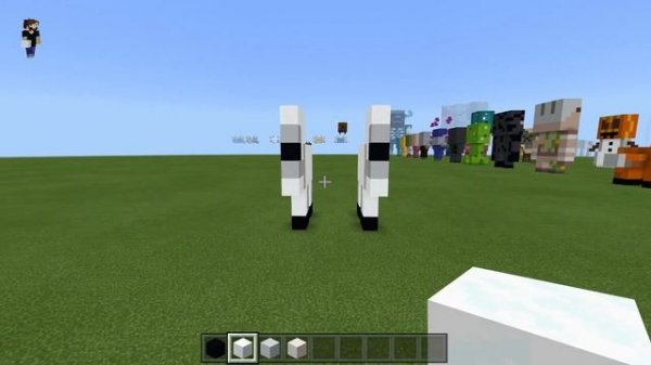 Tiny Minecraft Statue - Snow Fox Statue - Small Minecraft Build - Minecraft Snow Fox