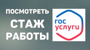 Как на госуслугах посмотреть стаж работы