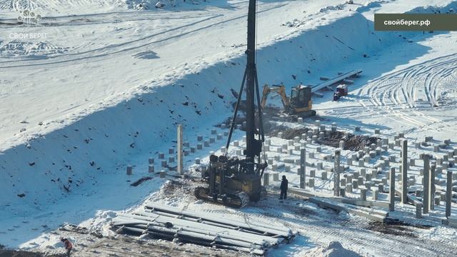 Ход строительства ЖК «Свой Берег» г. Уфа - февраль 2025 смотреть онлайн