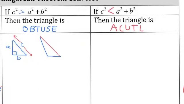 Geom 9-2B Pythagorean Theorem Converse смотреть онлайн