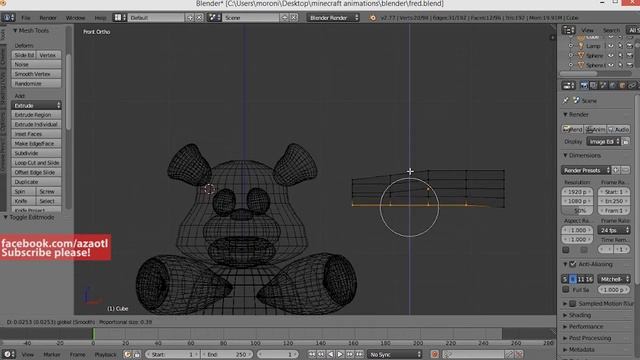 Speed Modeling Blender | FNAF Freddy Plush смотреть онлайн