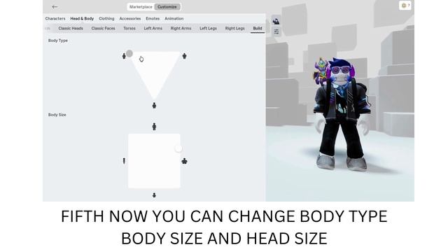HOW TO CHANGE BODY TYPE BODY SIZE AND HEAD SIZE IN ROBLOX смотреть онлайн