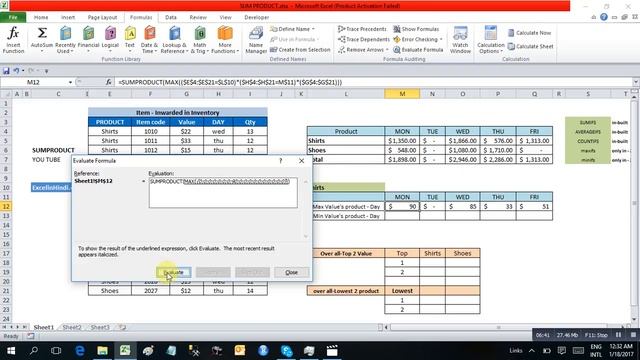 English Ver - Sumproduct, Maxifs, Minifs , Top n analysis in Excel, Smalles , top 10 смотреть онлайн