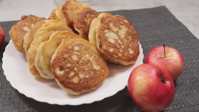 Пышные оладьи, так еще Не Готовили!!! Оладьи с яблоками!