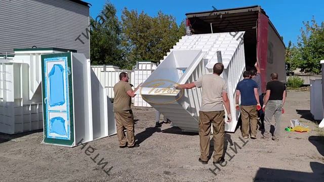 Пластиковый погреб Фермер Титан от производителя [видео обзор отправки погреба на монтаж в Казань] смотреть онлайн