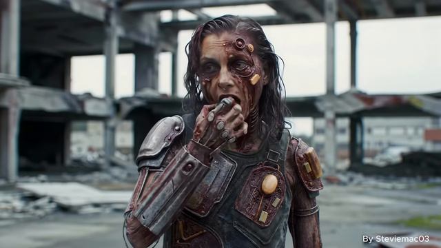 PostapocalypticCyborgsmodel012bscavenging,Veo2via@freepikwith4kupscaleand60fps.