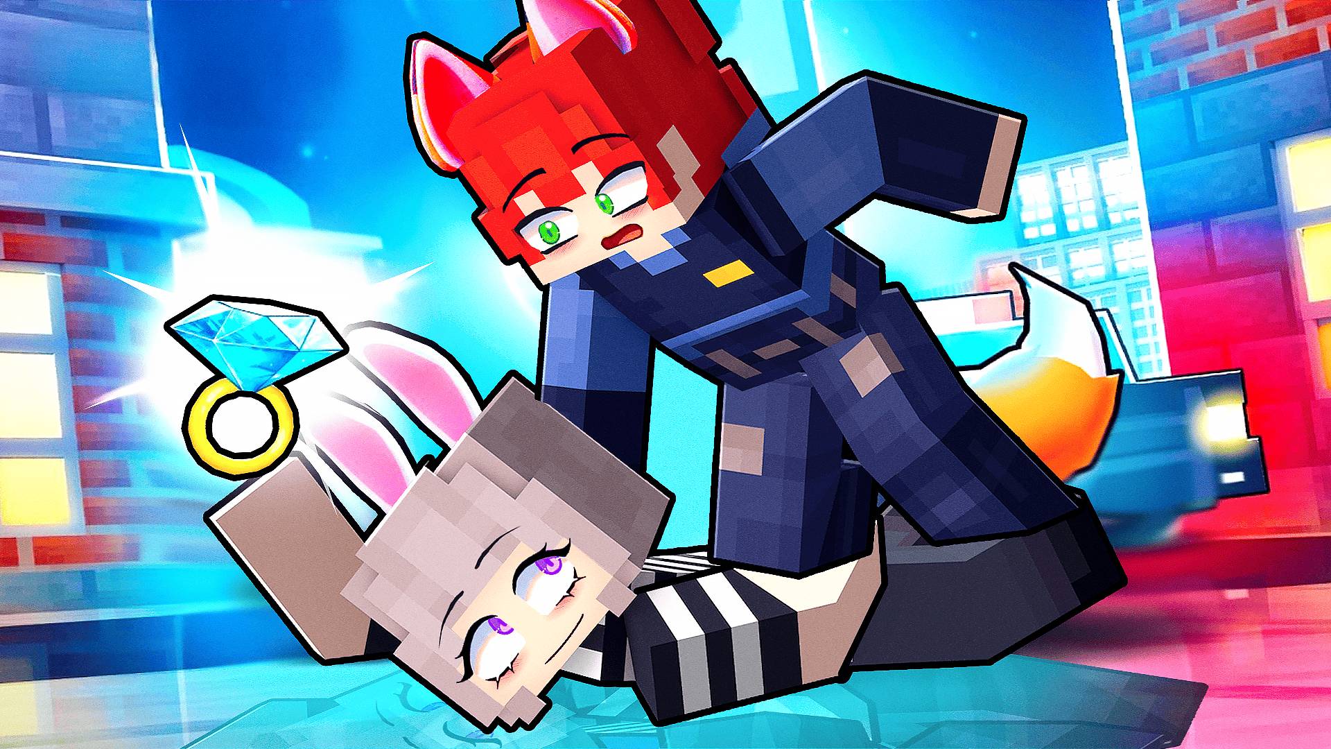 Лис Влюбился в Зайчиху! Запретная Любовь в Майнкрафт! смотреть онлайн