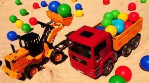 Обзоры игрушек: большие машинки Грузовик и Экскаватор - Распаковка!