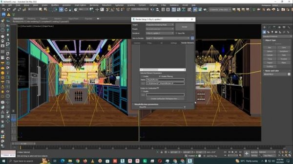 3ds Max 2024 _ VRay 6.2 realistic interiors rendering setup with fast render tutorial
