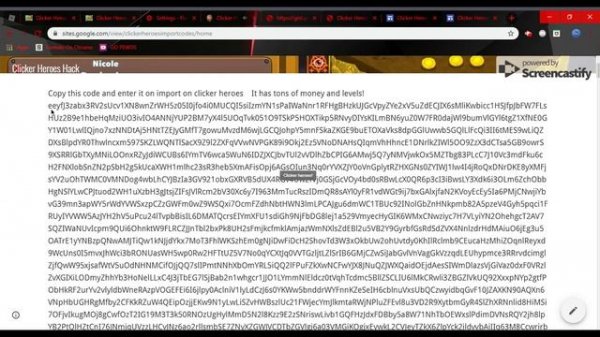 Clicker Heroes Hack Import Code!!!!