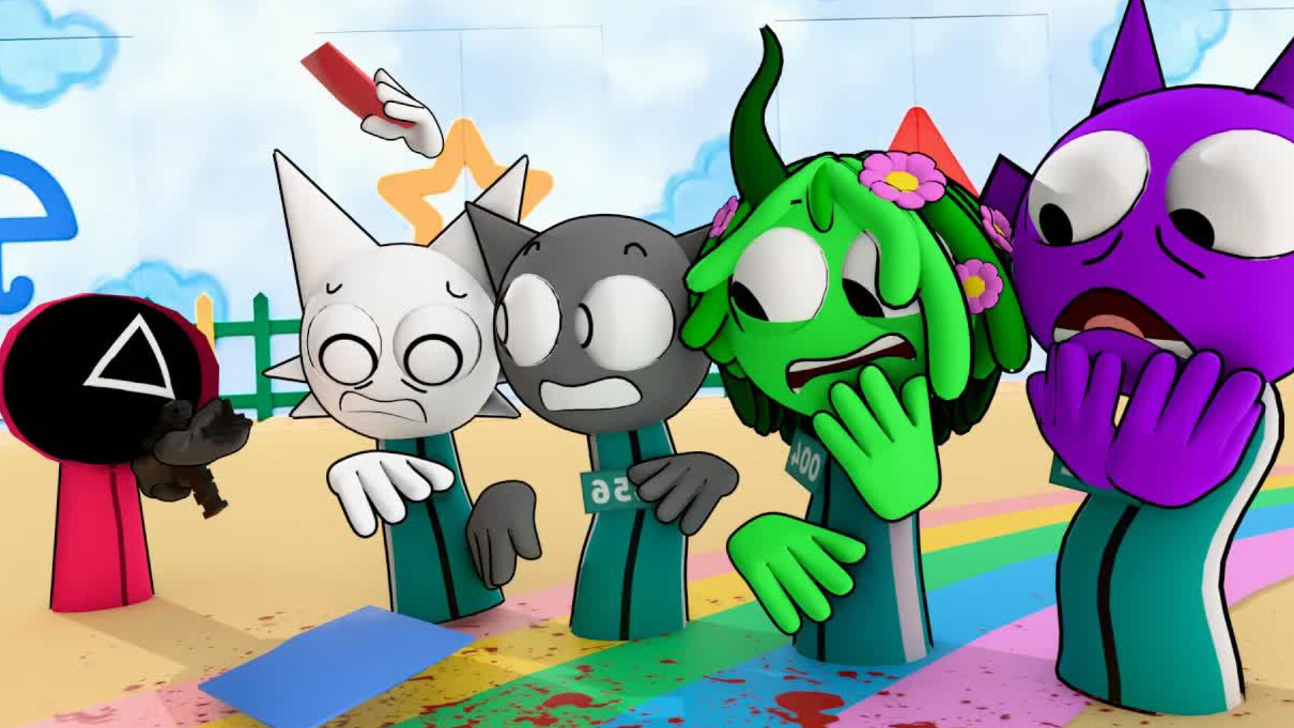 СПРУНКИ попали в Майнкрафт из игры кальмара, анимация Спрунки