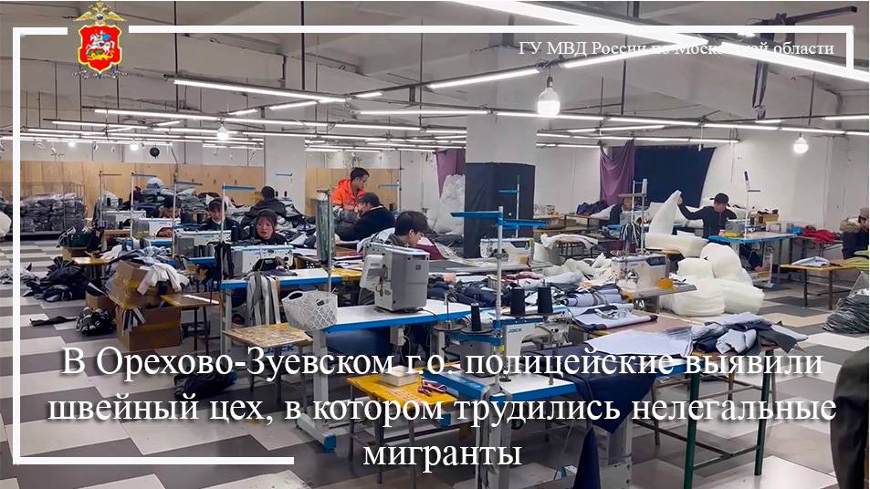 В Орехово-Зуевском г.о. полицейские выявили швейный цех, в котором трудились нелегальные мигранты смотреть онлайн