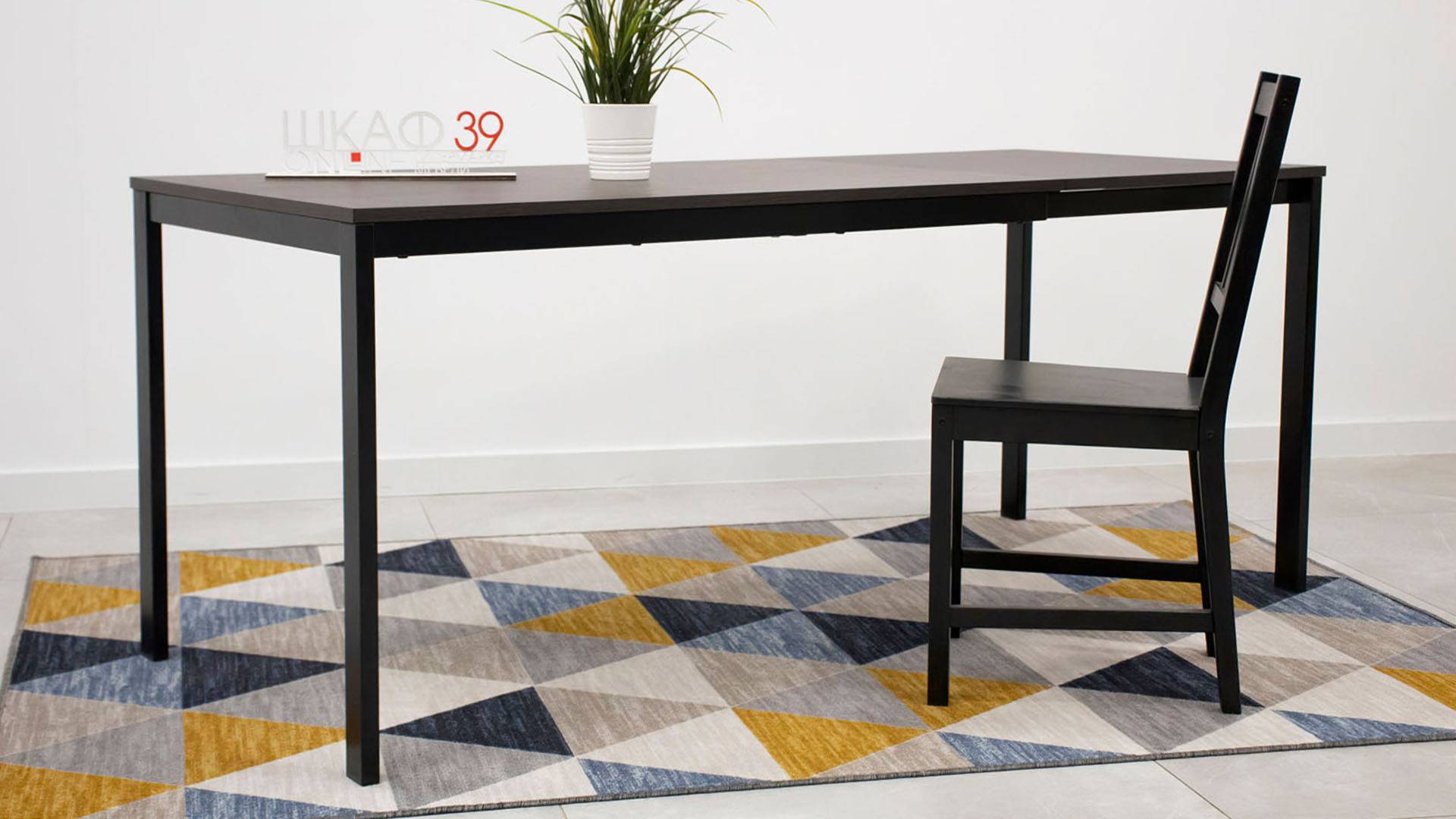 VANGSTA IKEA 104.201.52 Стол раздвижной 120180x75 см Чёрныйтемно-коричневый (расп с выст) смотреть онлайн