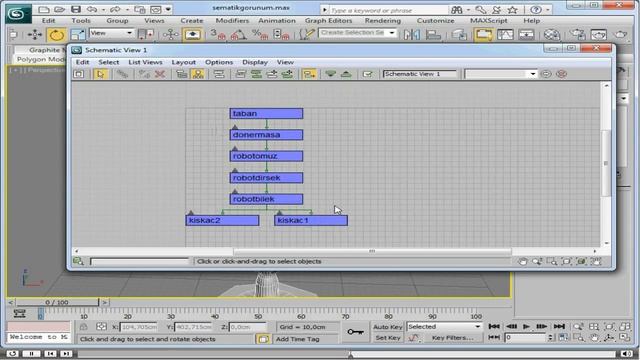 Autodesk 3ds Max - 15. Hiyerarşiler - 5. Şematik Görünümü Kullanma смотреть онлайн