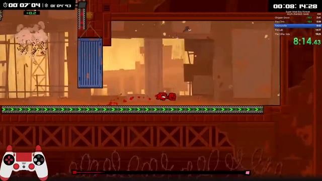 Super Meatboy Forever Speedrun - Any% - Random seed - 19 min 18s IGT смотреть онлайн