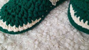 Тапочки "Версаль" из трикотажной пряжи.