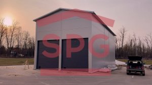 Гараж из сэндвич панелей на 2 этажа с просторным интерьером