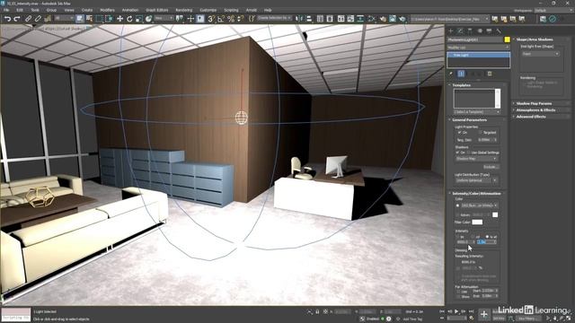 70 - Настройка интенсивности и цвета источников с вета в 3ds Max 2025 смотреть онлайн