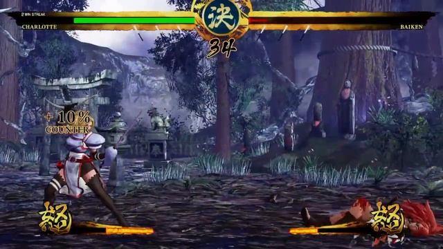 Samurai Shodown Baiken Vs Charlotte Very Hard AI
