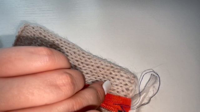 Сшивание молнии с изделием