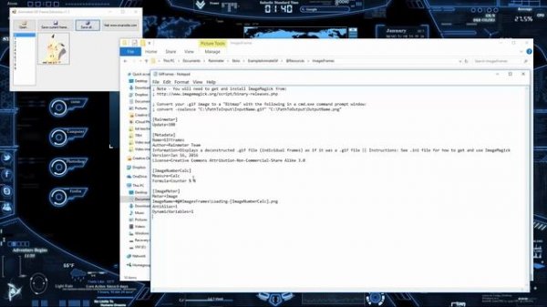 How to create a GIF widget using Rainmeter in PC