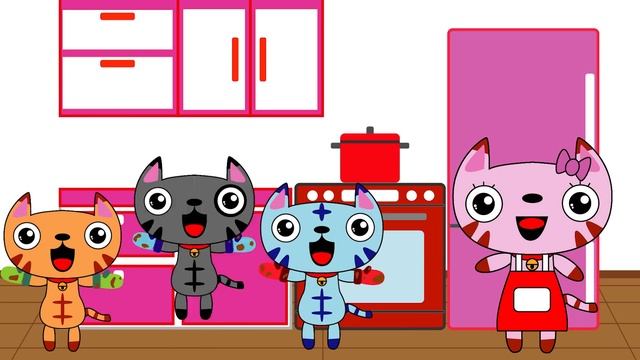 Three Little Kittens ano.ver.| Children Nursery Rhyme | Kids Songs | Baby Puff Puff смотреть онлайн