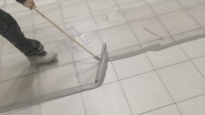 Затирка швов плитки шваброй. 100м2 за 1 час .