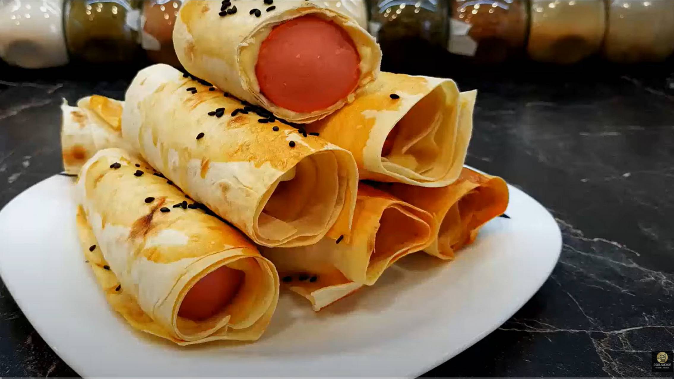 Завтрак за 10 минут. Сосиска в лаваше. Лаваш с начинкой. смотреть онлайн