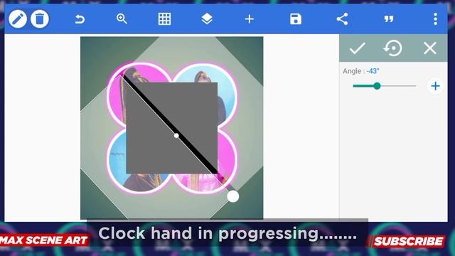 PICTURE WALL CLOCK DESIGN || PIXELLAB TUTORIAL || MAX SCENE ART смотреть онлайн