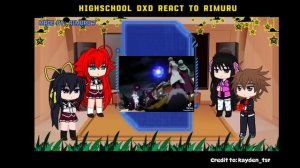 Highschool Dxd React to Rimuru As a Dragon God [AU] | Gacha React | Rimuru X Harem? |  ‹Full Part›