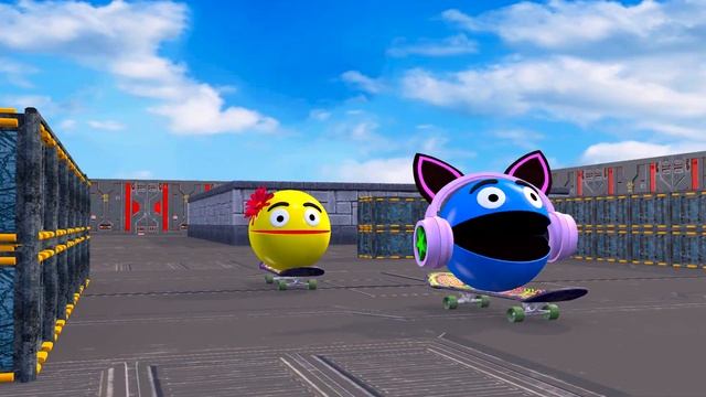 MS PACMAN VS TWO ROBOTS PACMAN VS CARTOON CAT IN CONTAINER смотреть онлайн
