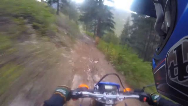 Yamaha WR250R Down Nasty Rocky Steep Downhill, Skyline Singletrack Trail, North Ogden Divide Utah смотреть онлайн