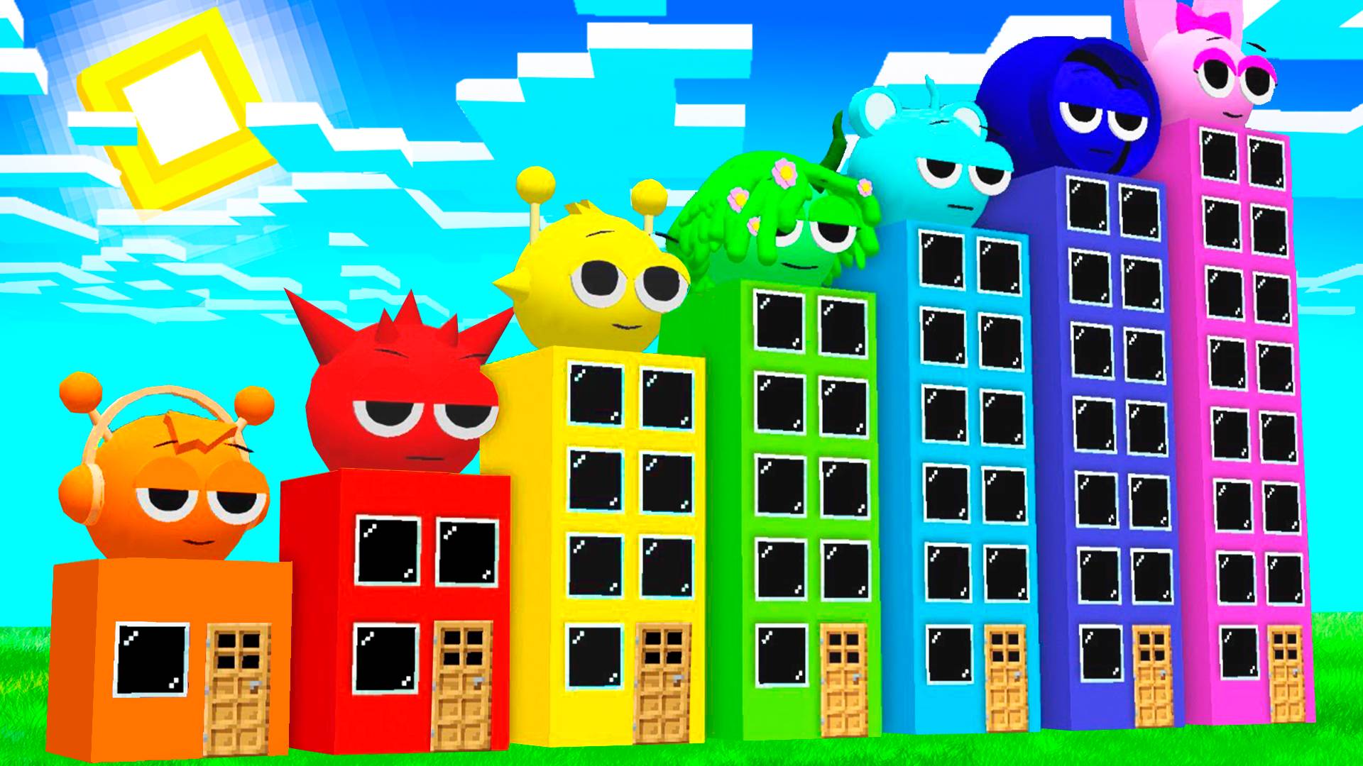 ВЫЖИВАНИЕ ВНУТРИ ВСЕХ НЕБОСКРЕБ ОТЕЛЬ ПОРТАЛ СПРУНКИ В МАЙНКРАФТ! ХОРРОР СПРАНКИ SPRUNKI MINECRAFT смотреть онлайн