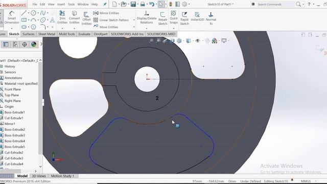 SolidWorks Tutorial # 4 : Duplex Chain Sprocket смотреть онлайн