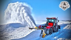 Кировец К-525 чистит снег! Тест нового ходоуменьшителя!