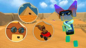 Все стикеры в бимотепской пустыне [super bear andventure].